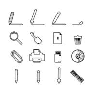 document icons set business information N2