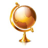 Retro Globe isolated on white vector
