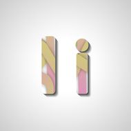 Colorful letter alphabet N479