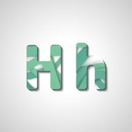 Colorful letter alphabet N480