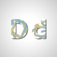 Colorful letter alphabet N484