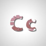 Colorful letter alphabet N485