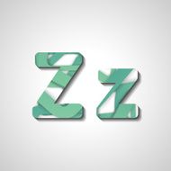 Colorful letter alphabet N486