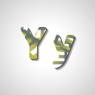 Colorful letter alphabet N487