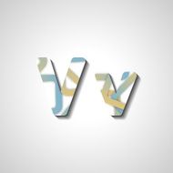 Colorful letter alphabet N490
