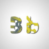 Colorful letter alphabet N493