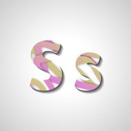 Colorful letter alphabet N494