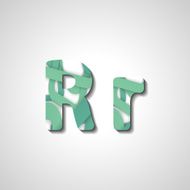 Colorful letter alphabet N495