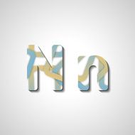 Colorful letter alphabet N499