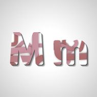 Colorful letter alphabet N500