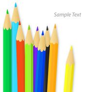 Colored pencils vector illustration N7