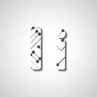 Colorful letter alphabet N505