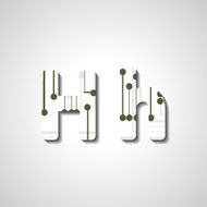 Colorful letter alphabet N506