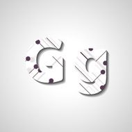 Colorful letter alphabet N507