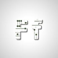 Colorful letter alphabet N508