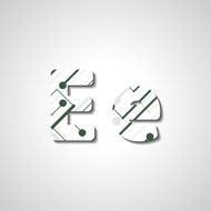 Colorful letter alphabet N509