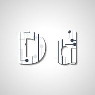 Colorful letter alphabet N510