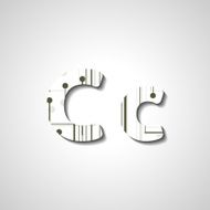 Colorful letter alphabet N511