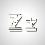 Colorful letter alphabet N512