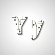 Colorful letter alphabet N513