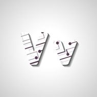 Colorful letter alphabet N516