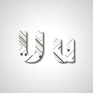 Colorful letter alphabet N517