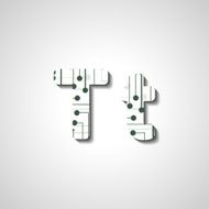 Colorful letter alphabet N518
