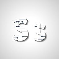 Colorful letter alphabet N520