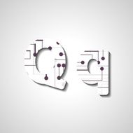 Colorful letter alphabet N522