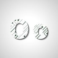 Colorful letter alphabet N524