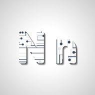 Colorful letter alphabet N525