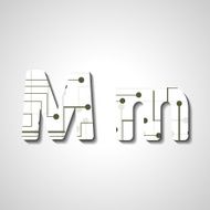 Colorful letter alphabet N526