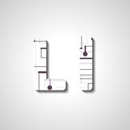 Colorful letter alphabet N527