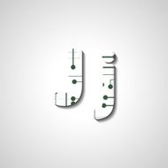 Colorful letter alphabet N529