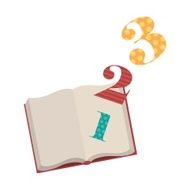Book and numbers vector illustration
