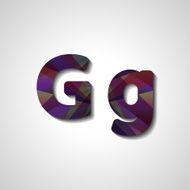 Colorful letter alphabet N533