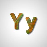 Colorful letter alphabet N539