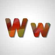 Colorful letter alphabet N541