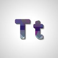 Colorful letter alphabet N544