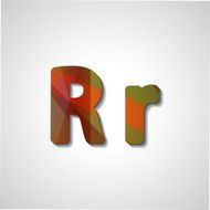 Colorful letter alphabet N547