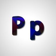 Colorful letter alphabet N549