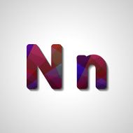 Colorful letter alphabet N551