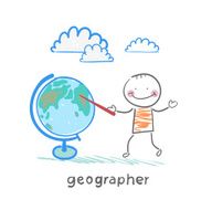 geographer shows on the globe