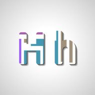 Colorful letter alphabet N558