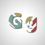 Colorful letter alphabet N559