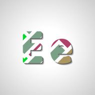 Colorful letter alphabet N561