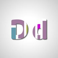 Colorful letter alphabet N562