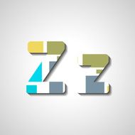 Colorful letter alphabet N564