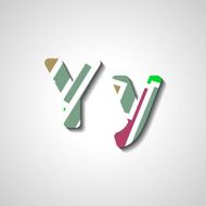 Colorful letter alphabet N565