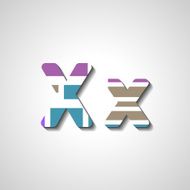 Colorful letter alphabet N566